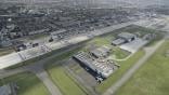 Overhead view of Paris Le Bourget airport